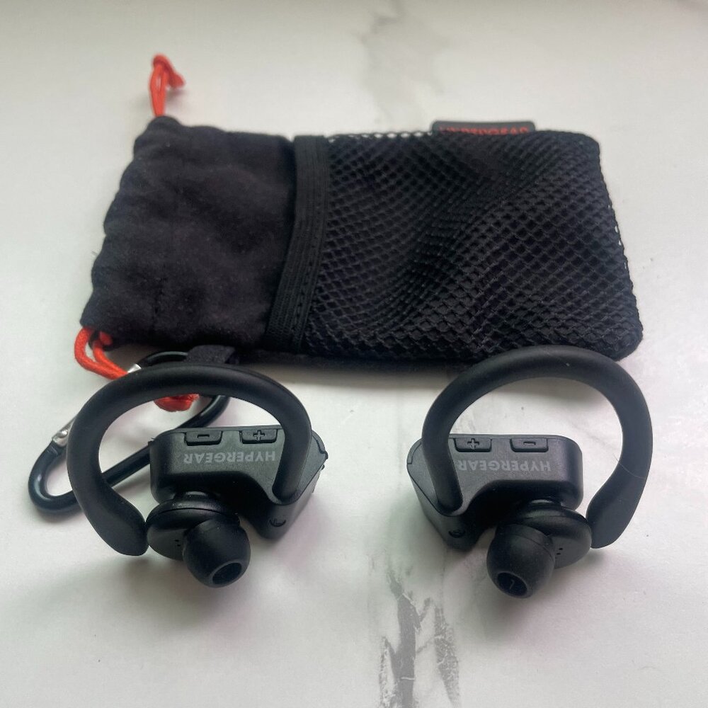 Hypergear Wireless Bluetooth Earbuds - Black Sport Ear Hook Style